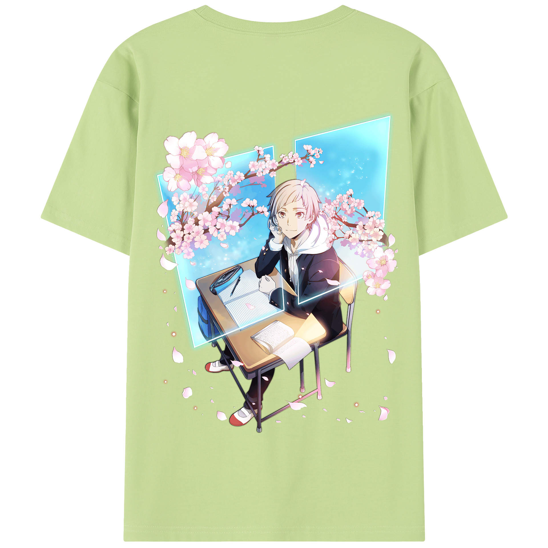 （画像用） 文豪ストレイドッグス Bungo Stray Dogs 綿100％半袖Tシャツ（背面プリント）